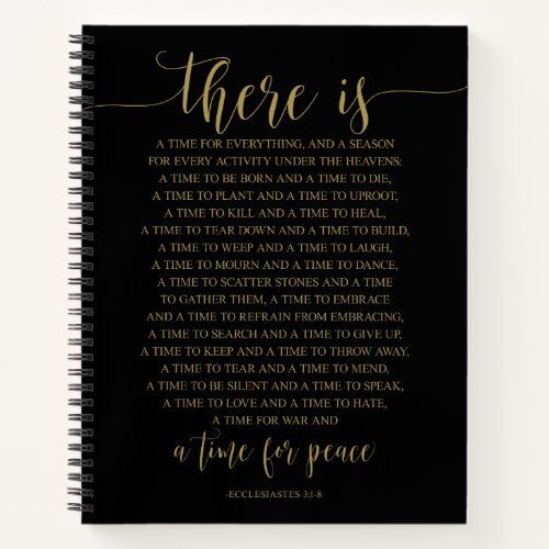There Is A Time For Everything Ecclesiastes 31_8 Notebook
