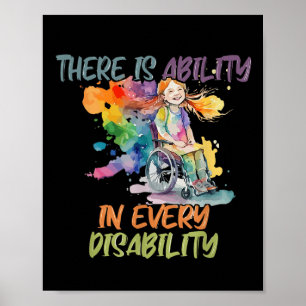 There Is Ability In Every Disability Special Needs Poster