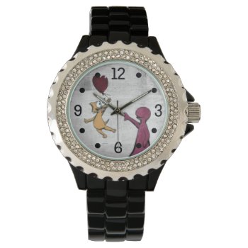 There Is Always Joy Cat Balloon Watch by HeadBees at Zazzle