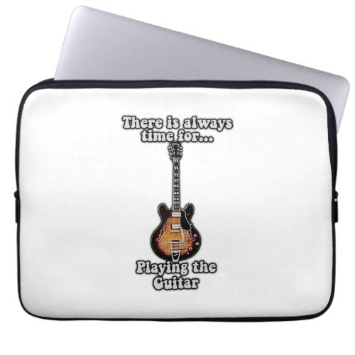 There is always time for playing the guitar retro laptop sleeve
