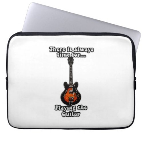 There is always time for playing the guitar retro laptop sleeve
