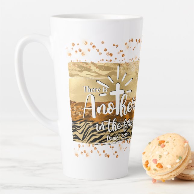 There Is Another In The Fire Christian Coffee  Latte Mug (In Situ)