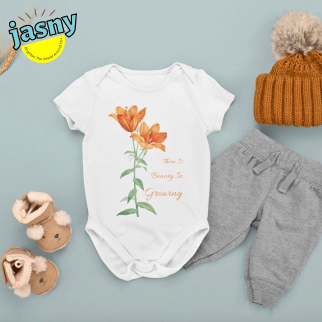 There is Beauty In Growing Floral Baby Bodysuit (Creator Uploaded)