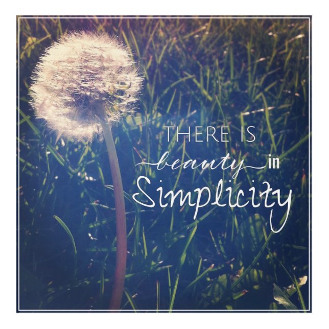There Is Beauty In Simplicity Acrylic Print (Front)