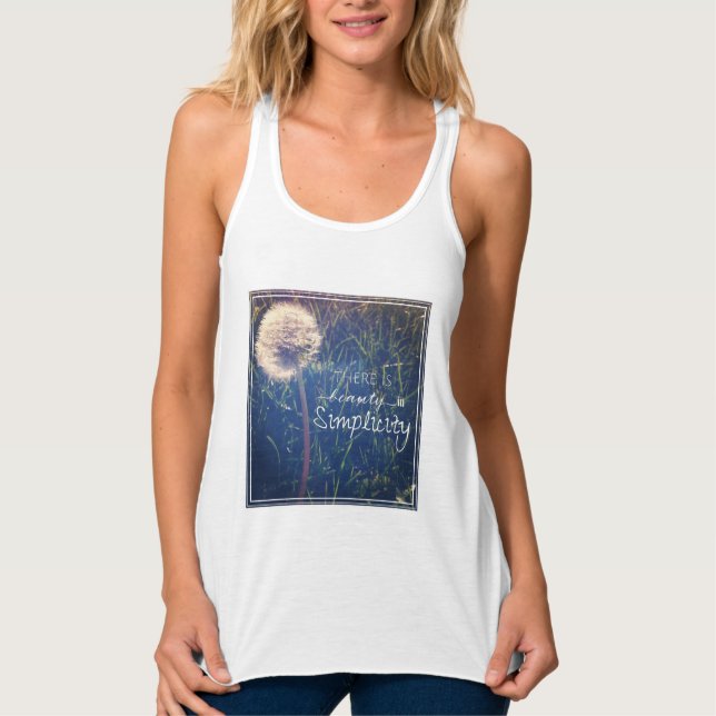 There Is Beauty In Simplicity Tank Top (Front)