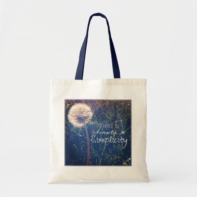 There Is Beauty In Simplicity Tote Bag (Front)