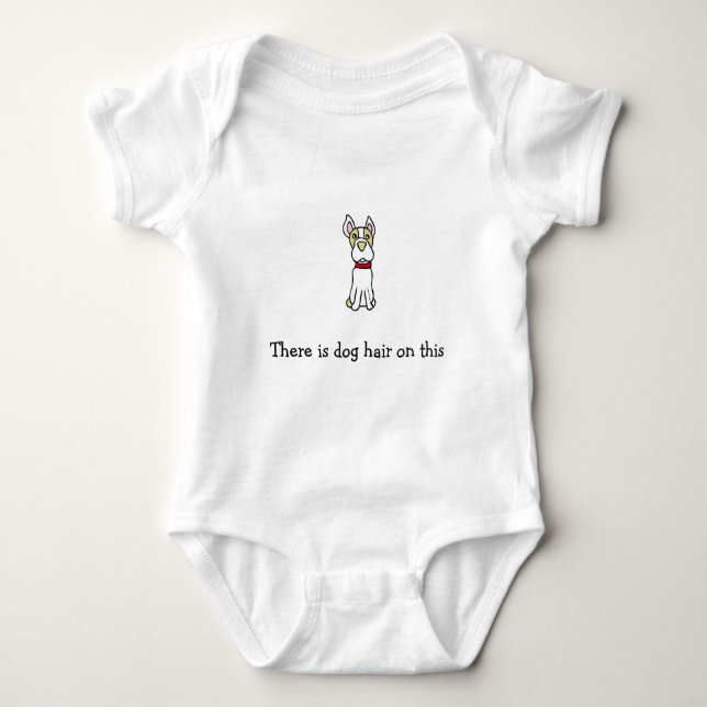 There is dog hair on this - Boston Terrier Baby Bodysuit (Front)