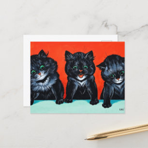 There Is Luck in Odd Numbers by Louis Wain Postcard