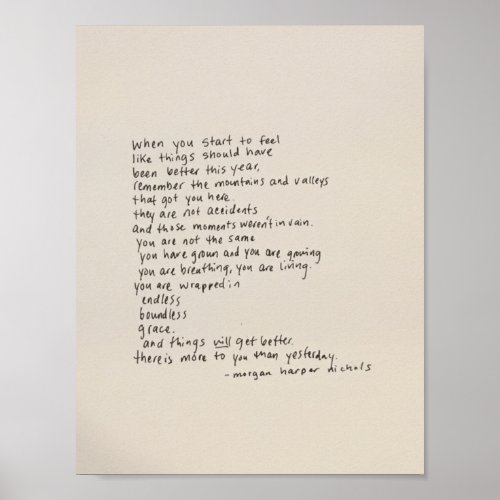 There Is More To You Than Yesterday - A Poem Poster