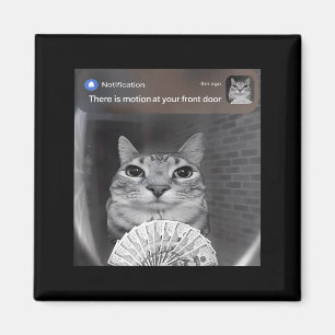 There Is Motion At Your Front Door Funny Cat Motio Magnet