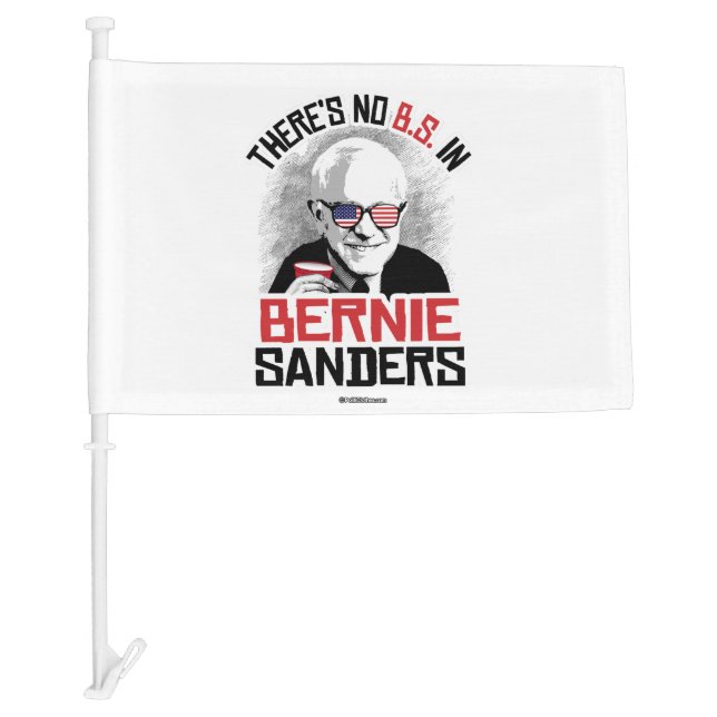 There is no BS in Bernie Sanders Car Flag (Front)