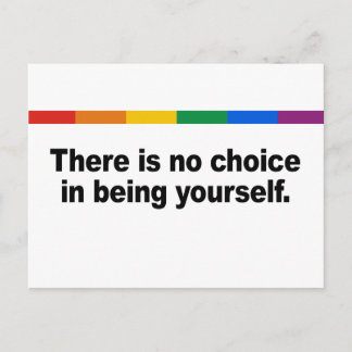There is no choice in being yourself postcard