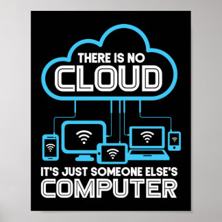 There Is No Cloud Programmer Coding Poster