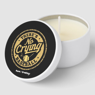 There Is No Crying In Baseball Funny Game Day Mini Candle Favors