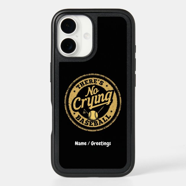 There Is No Crying In Baseball Funny Game Day  Otterbox iPhone Case (Back)