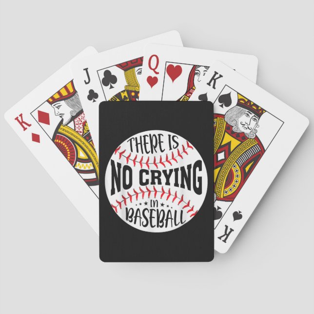 There Is No Crying In Baseball Poker Cards (Back)