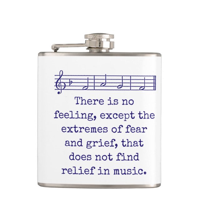 There Is No Feeling - Music Quote  Flask (Front)