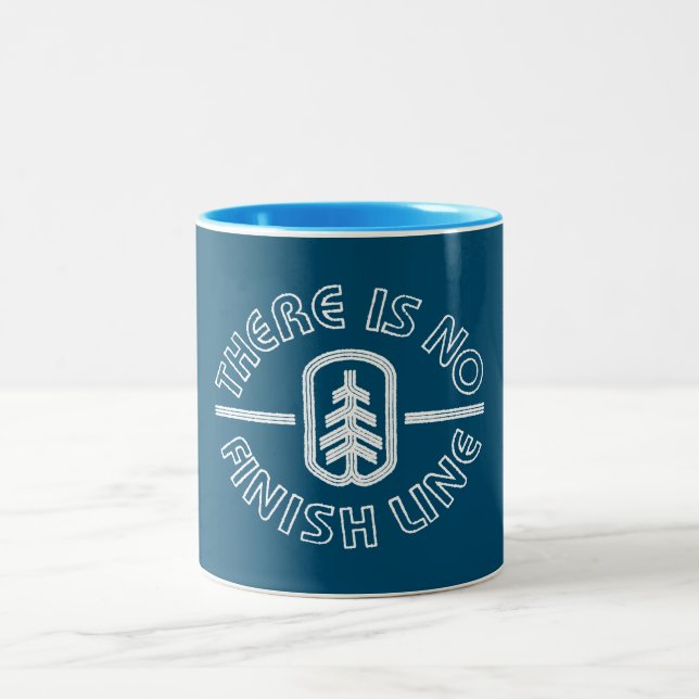 There Is No Finish Line Two-Tone Coffee Mug (Center)