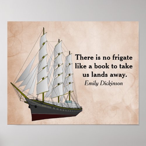 There is no frigate _ Emily Dickinson _art print
