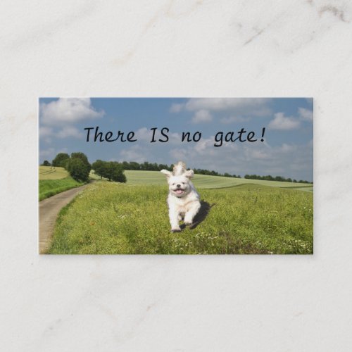 There IS No Gate Business Card Template