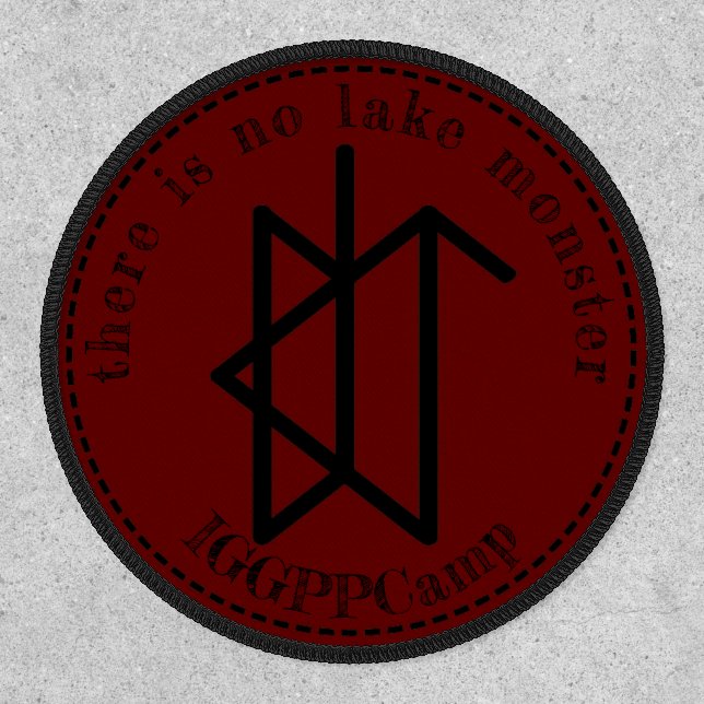 There Is No IGGPPCamp Lake Monster Patch (Front)
