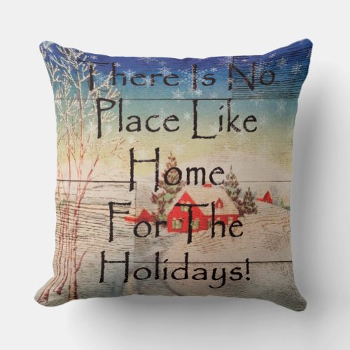There is no place like home for the Holidays Throw Pillow