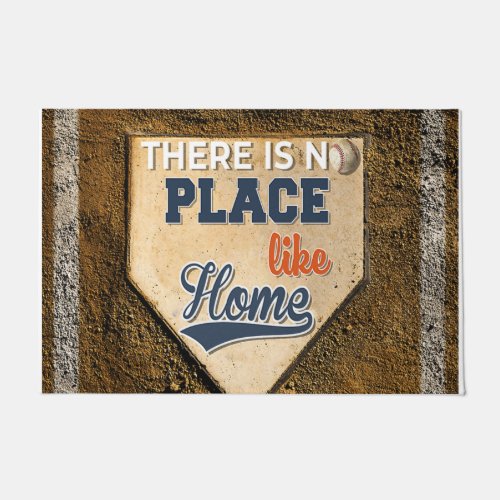 There Is No Place Like Home Mat Baseball Doormat