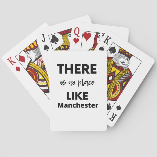 there is no place like Manchester Poker Cards (Back)