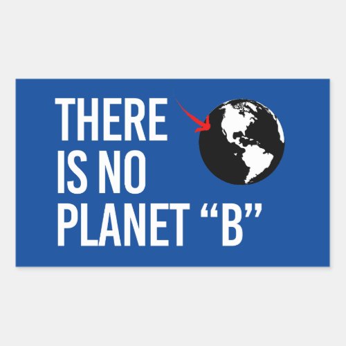 There is no Planet B Rectangular Sticker