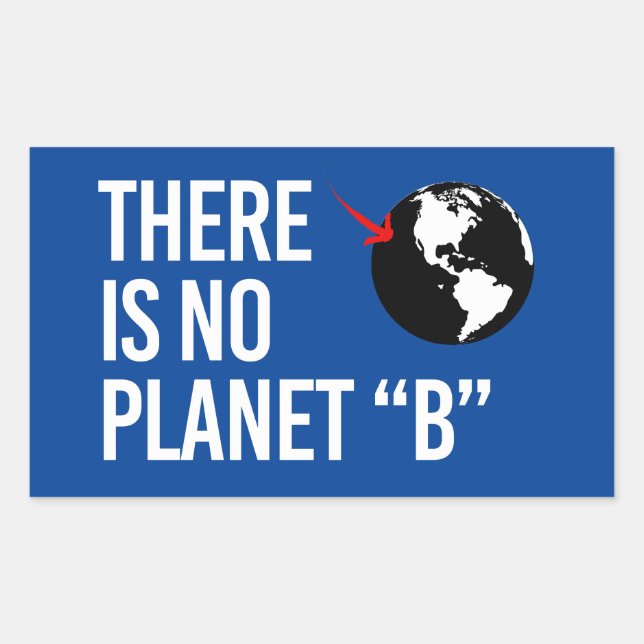 There is no Plan(et) B Rectangular Sticker (Front)