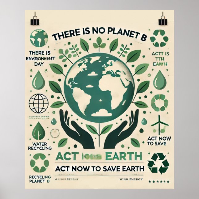 There is No Planet B – Act Now to Save Earth Poster (Front)