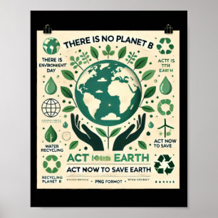 There Is No Planet B Act Now To Save Earth T Shirt Poster