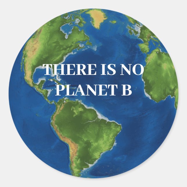 There Is No Planet B Classic Round Sticker (Front)