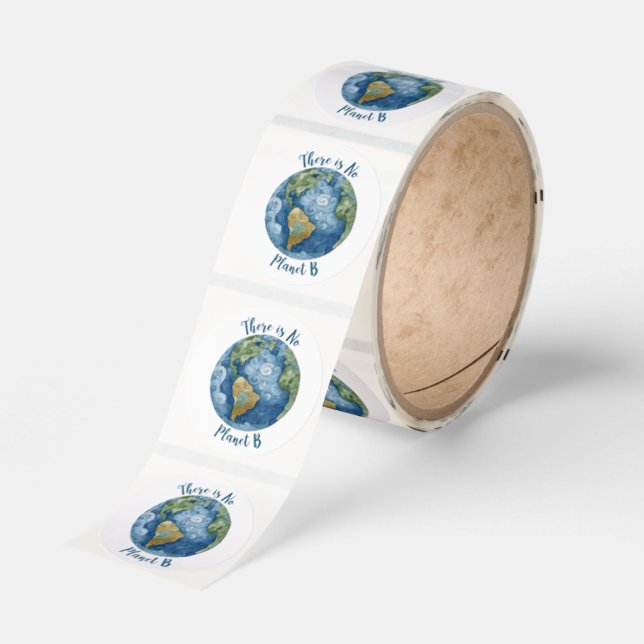 There Is No Planet B Classic Round Sticker (Roll)