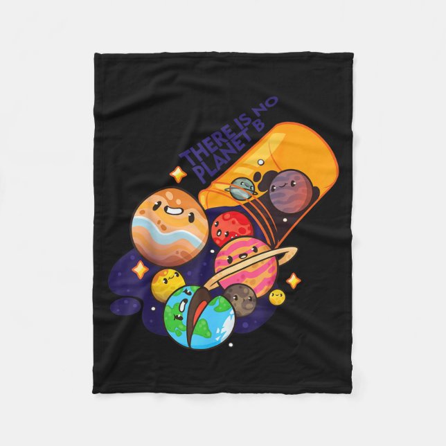There Is No Planet B Clothing Design  Fleece Blanket (Front)