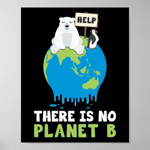 There Is No Planet B  Earth Day Climate Change Poster