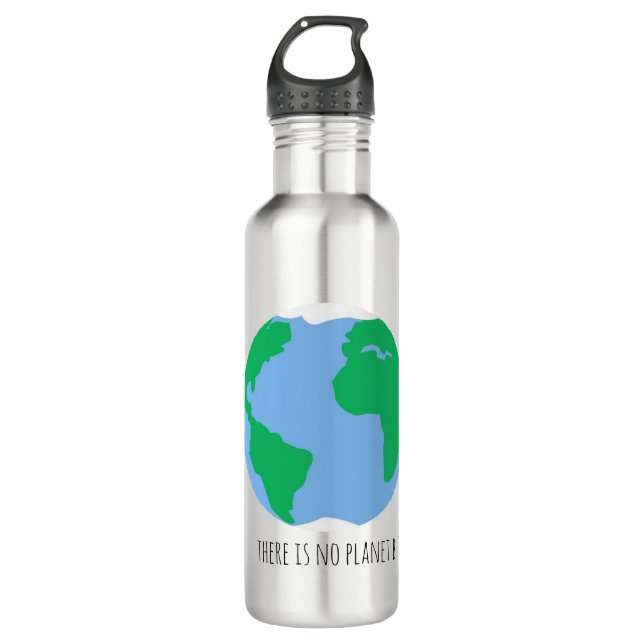There is no Planet B - Earth Stainless Steel Water Bottle (Front)