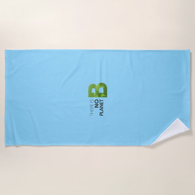 There is No Planet B – Green Earth Typography Beach Towel (Front)