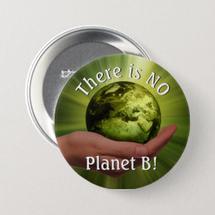 There is No Planet B! Political Environmentalism Button