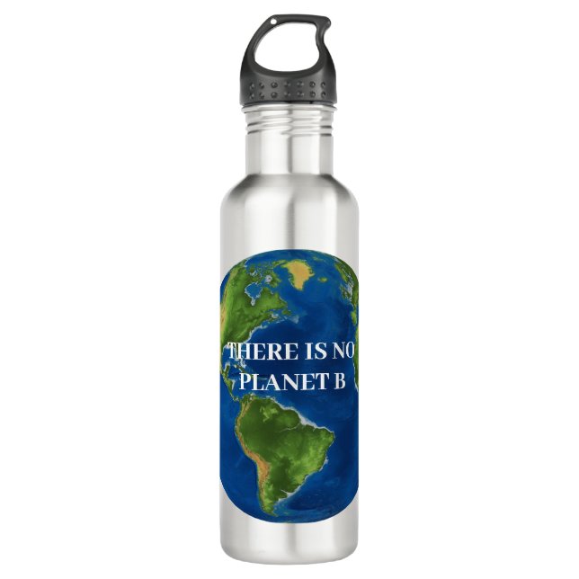 There Is No Planet B Stainless Steel Water Bottle (Front)