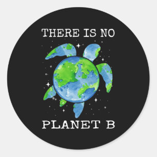 There Is No Planet B Turtle Design Earth Day Gifts Classic Round Sticker