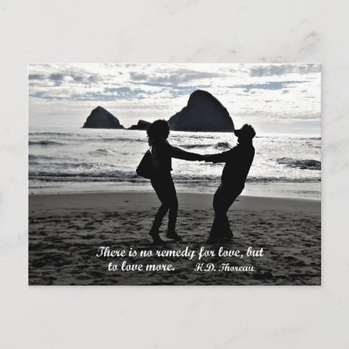 There is no remedy for love but to love more postcard