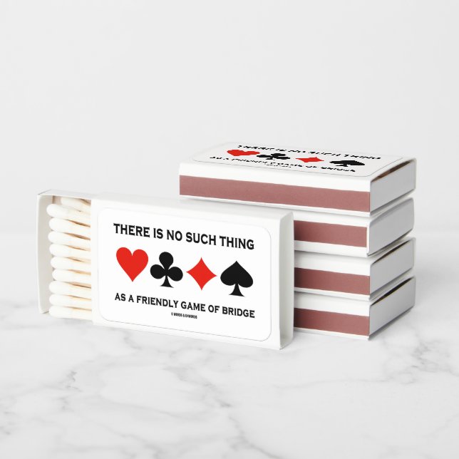 There Is No Such Thing Friendly Game Of Bridge Matchboxes (Stacked)