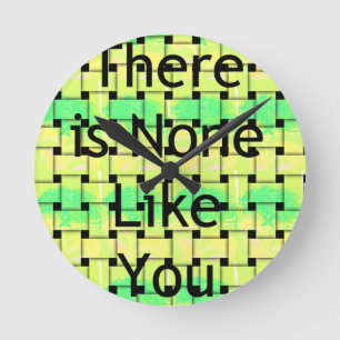 There is non like you Woven African Text Design Round Clock