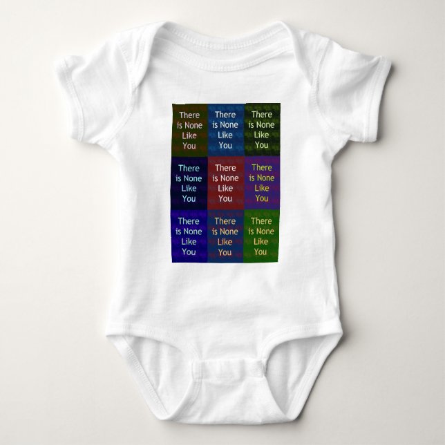 There Is None Like You:: Mosaic Grid Inspirational Baby Bodysuit (Front)