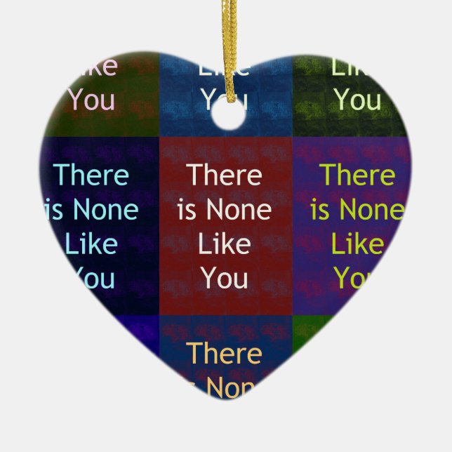 There Is None Like You:: Mosaic Grid Inspirational Ceramic Ornament (Front)