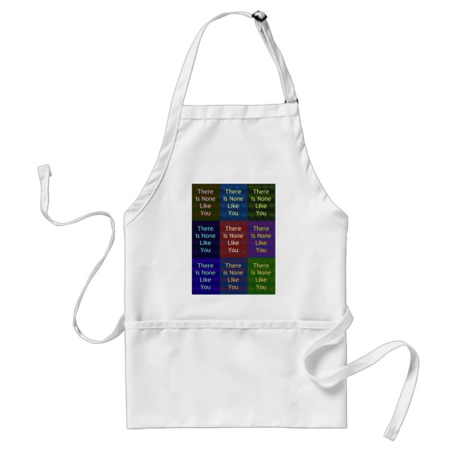 There Is None Like You: Mosaic Grid Kitchen Wear Adult Apron (Front)