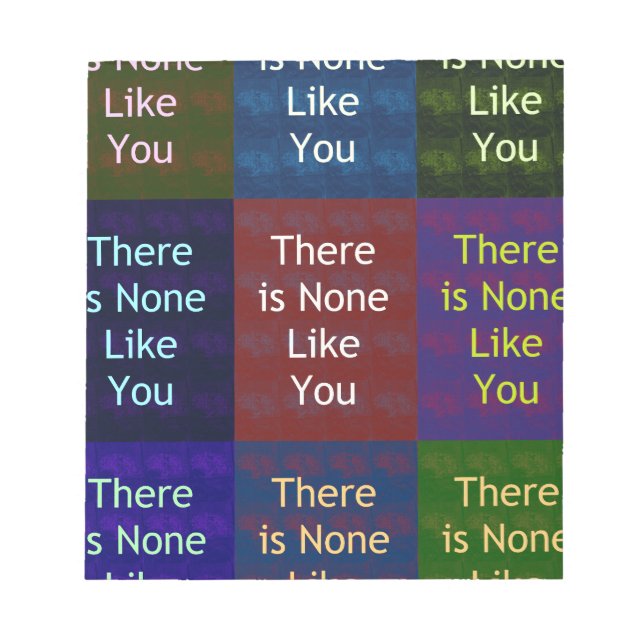 "There Is None Like You": The Mosaic Grid Communic Notepad (Front)
