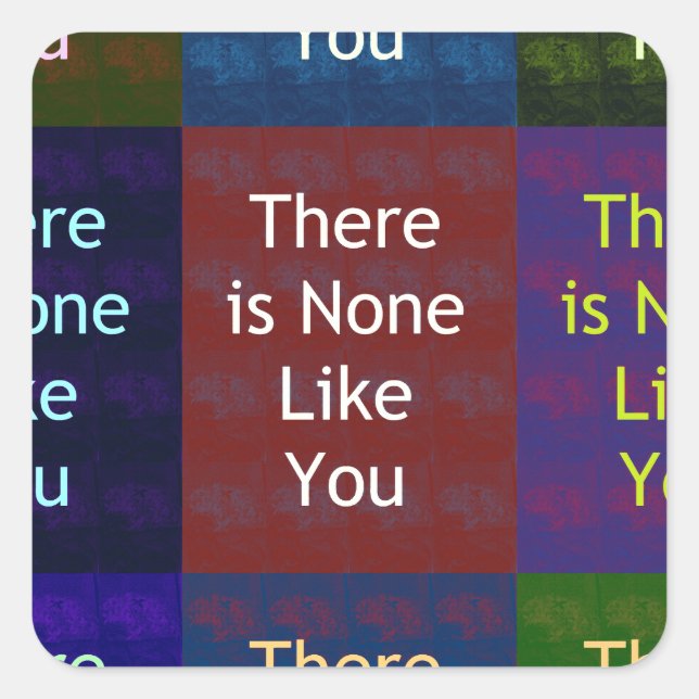 "There Is None Like You": The Mosaic Grid Communic Square Sticker (Front)