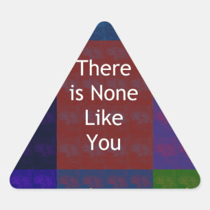 "There Is None Like You": The Mosaic Grid Communic Triangle Sticker